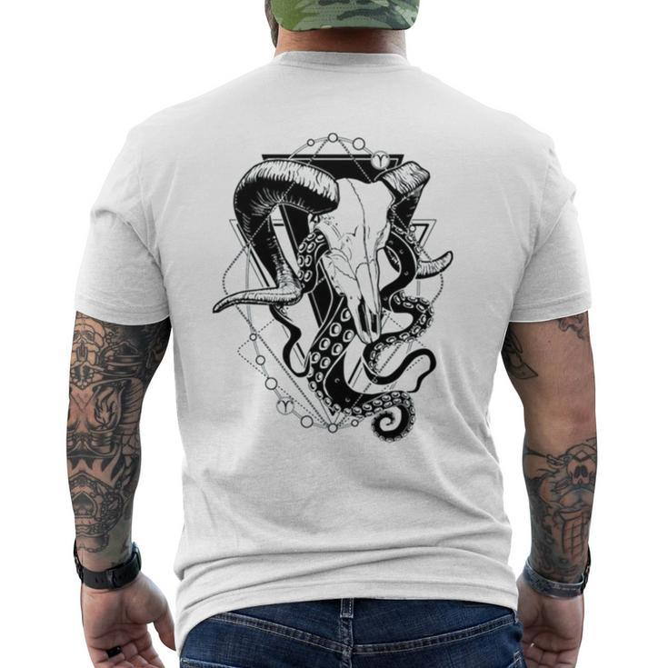 Zodiac Dead Aries &Amp Tentacles Men's Back Print T-shirt