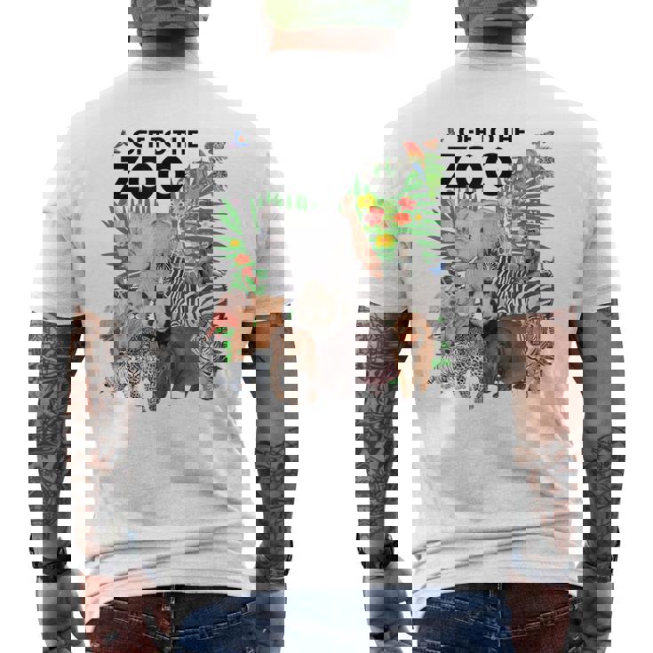 Zoo Animals Safari Party A Day At The Zoo Safari Zoo Trip Men's Back Print T-shirt