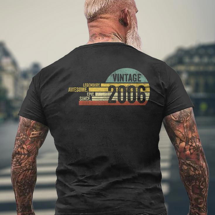 15 Year Old Legendary Retro Vintage Awesome Birthday 2006 Men's Back Print T-shirt Gifts for Old Men