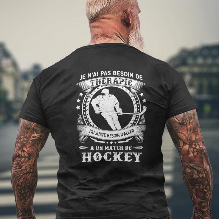 Besoin Daller A Un Match De Hockey Men's Crewneck Short Sleeve Back Print T-shirt