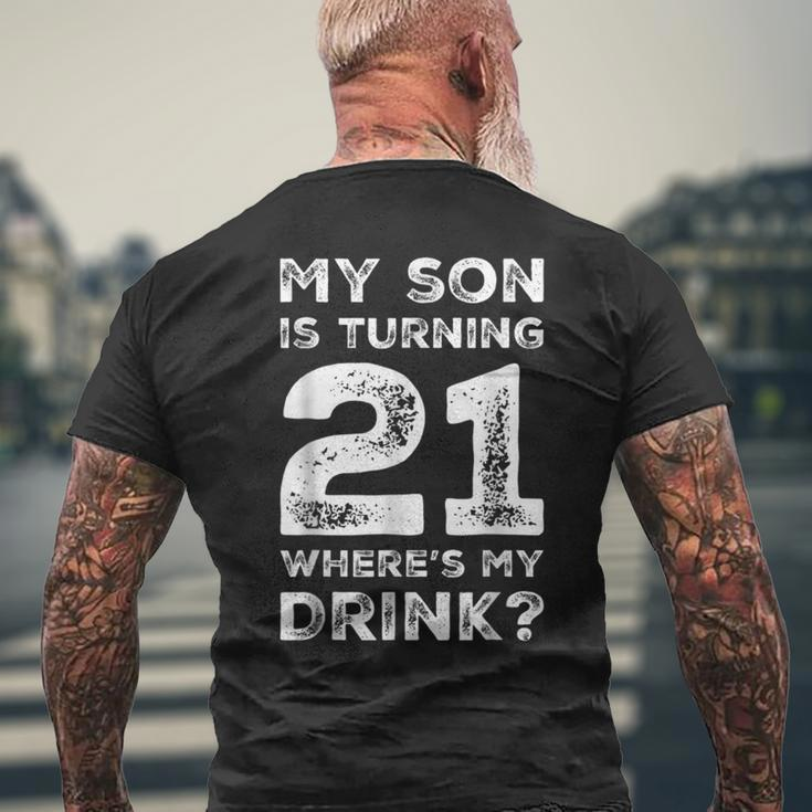 21St Birthday For Dad Mom 21 Year Old Son Gift Family Squad Mens Back Print T-shirt Gifts for Old Men