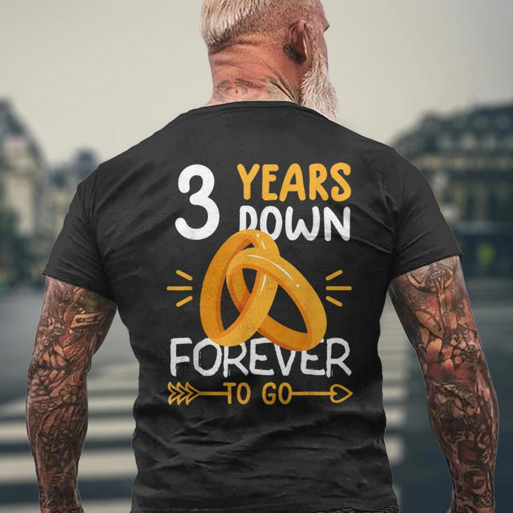 3Rd Wedding Anniversary Matching Couples 3 Years Men's T-shirt Back Print Gifts for Old Men