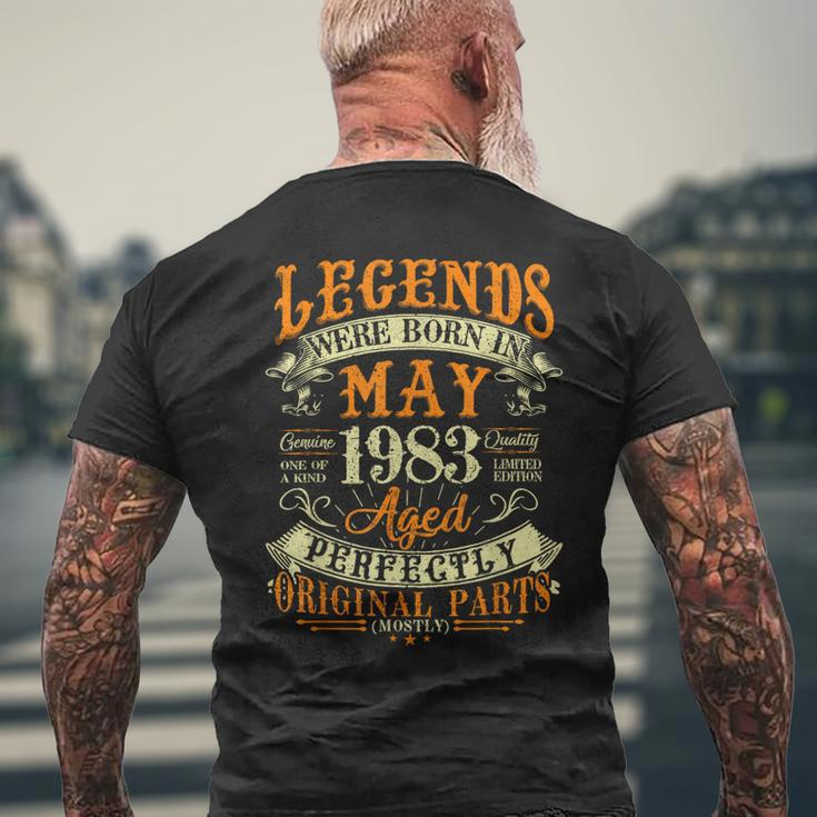 40Th Birthday Gift 40 Years Old Legends Born In May 1983 Mens Back Print T-shirt Gifts for Old Men