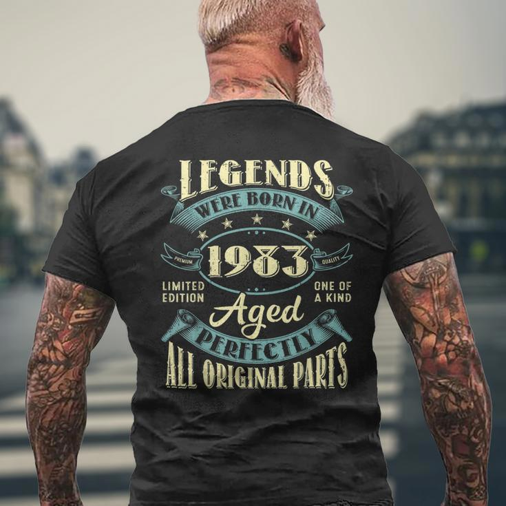 40Th Birthday Vintage Legends Born In 1983 40 Year Old Men's Back Print T-shirt Gifts for Old Men