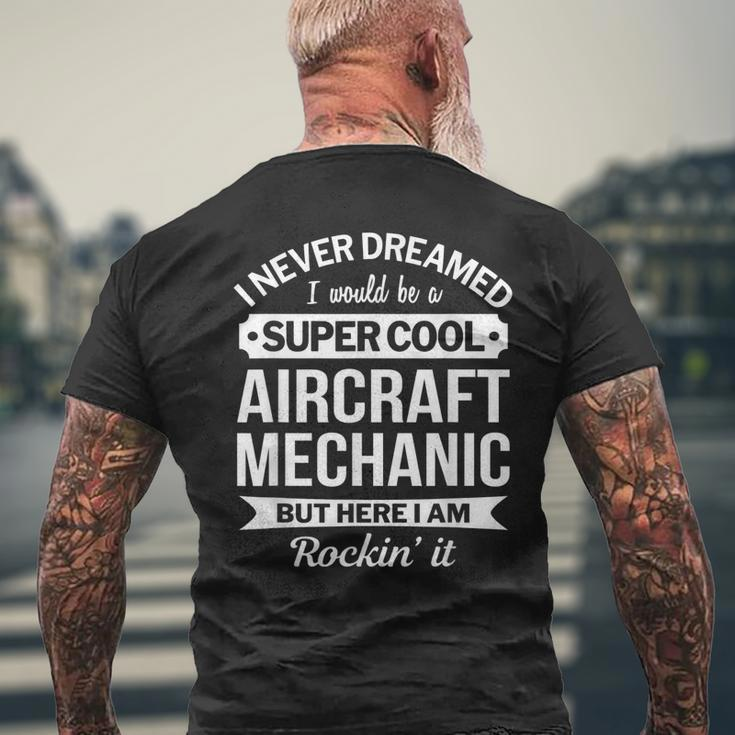 Aircraft Mechanic Gift Funny Mens Back Print T-shirt Gifts for Old Men