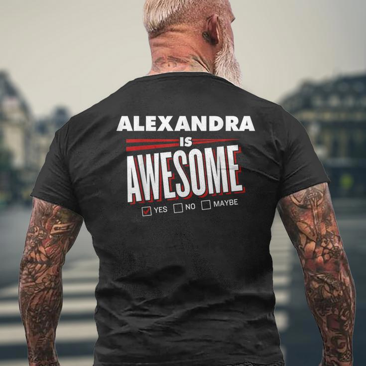 Alexandra Is Awesome Family Friend Name Funny Gift Mens Back Print T-shirt Gifts for Old Men