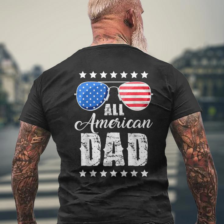 All American Dad 4Th Of JulyFathers Day Men Daddy Mens Back Print T-shirt Gifts for Old Men