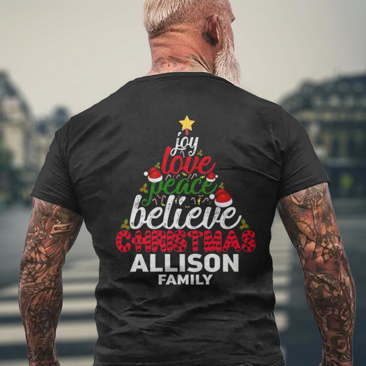 Allison Name Gift Christmas Allison Family Mens Back Print T-shirt Gifts for Old Men