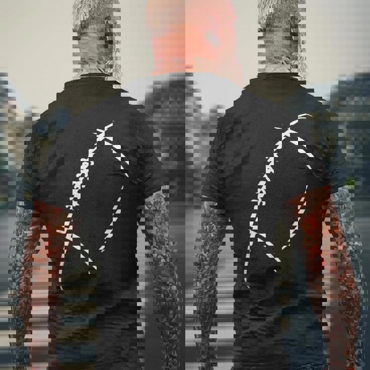 American Football Silhouette Football Men's Back Print T-shirt Gifts for Old Men