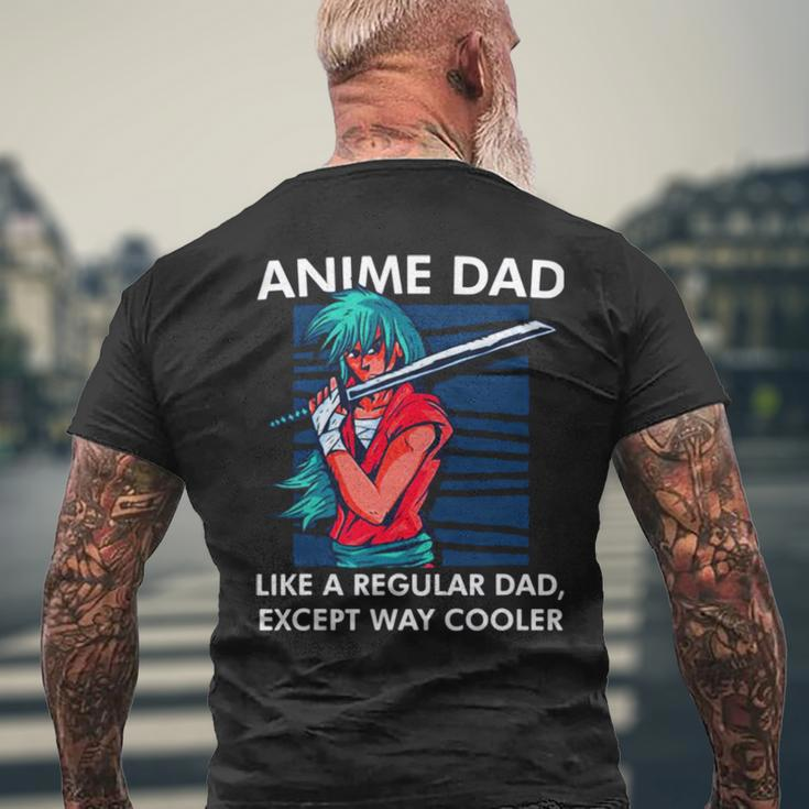 Anime Dad Cute Anime Guy Manga Art Lover Men's Back Print T-shirt Gifts for Old Men