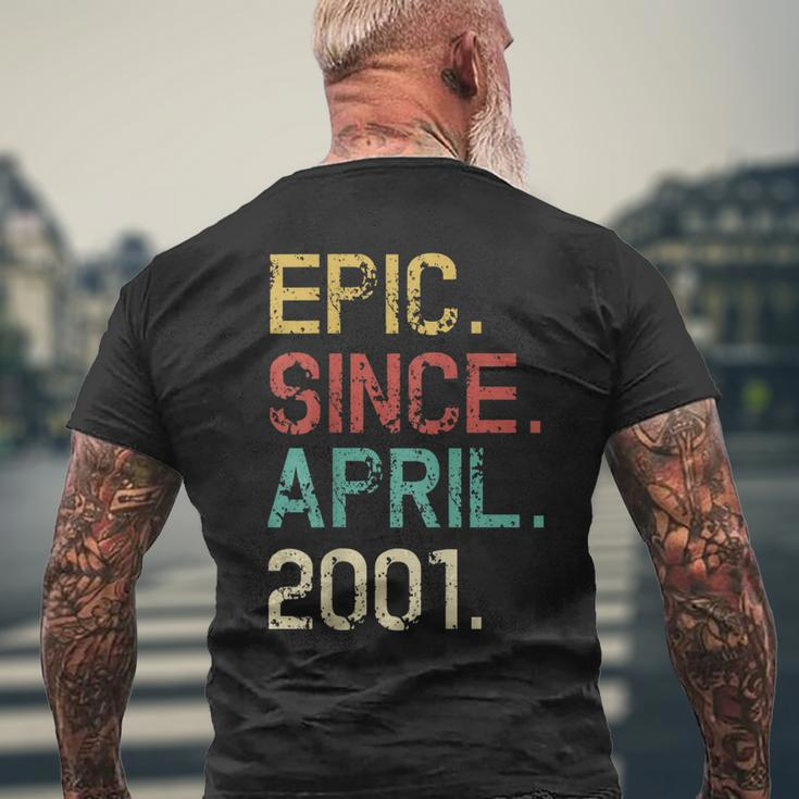 April 2001 18Th Birthday Vintage Epic Men's Back Print T-shirt Gifts for Old Men