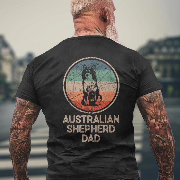 Australian Shepherd Dog - Vintage Australian Shepherd Dad Men's T-shirt Back Print Gifts for Old Men
