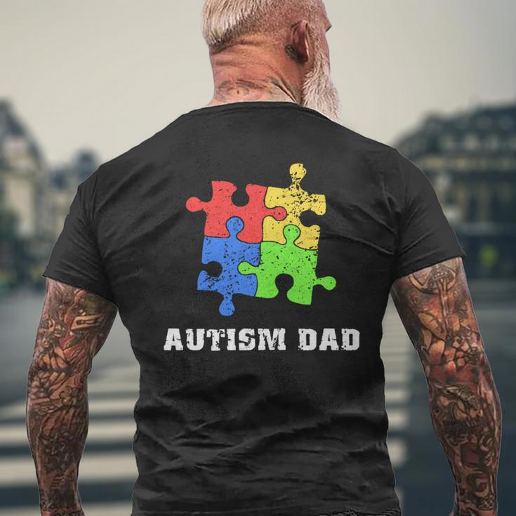 Autism DadEducate Love Support Men's Back Print T-shirt Gifts for Old Men
