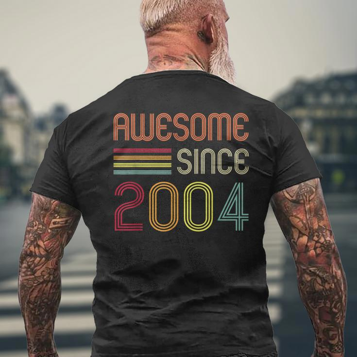 Awesome Since 2004 19Th Birthday Retro Men's Back Print T-shirt Gifts for Old Men