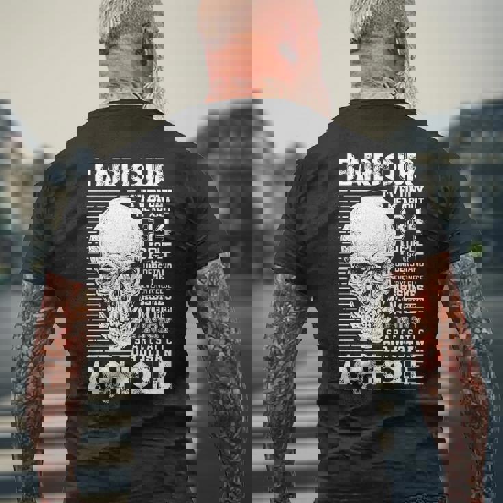 Barbour Name Gift Barbour Ively Met About 3 Or 4 People Mens Back Print T-shirt Gifts for Old Men