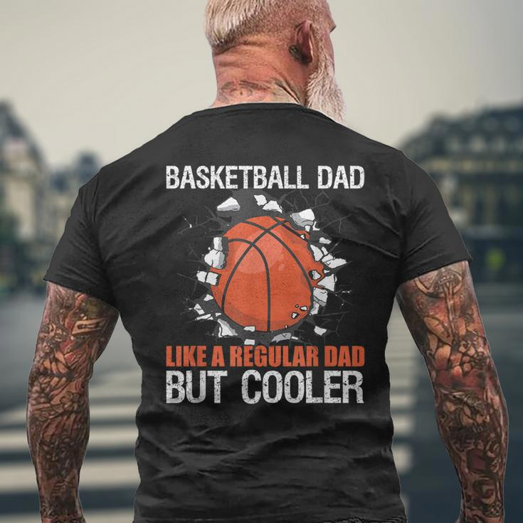 Bball Player Basketball Dad Men's Back Print T-shirt Gifts for Old Men