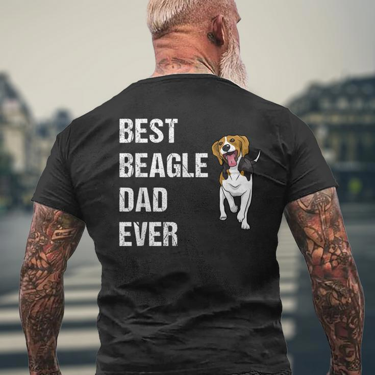 Beagle Best Beagle Dad Ever Men's Back Print T-shirt Gifts for Old Men