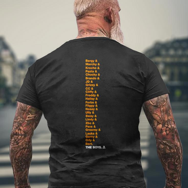 Bergy Marchy Krecho Pasta Men's Back Print T-shirt Gifts for Old Men