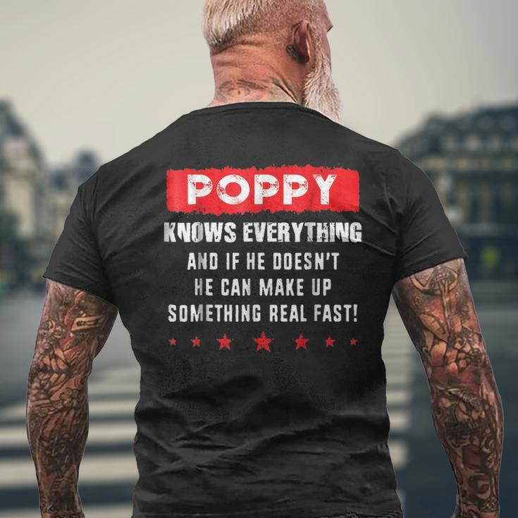 Best Awesome Poppy Cool Fathers Day Men's T-shirt Back Print Gifts for Old Men