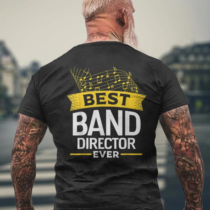 Best Band Director Ever Music Directing Musician Mens Back Print T-shirt Gifts for Old Men
