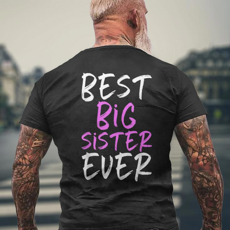 Best Big Sister Ever Cool Funny Mens Back Print T-shirt Gifts for Old Men