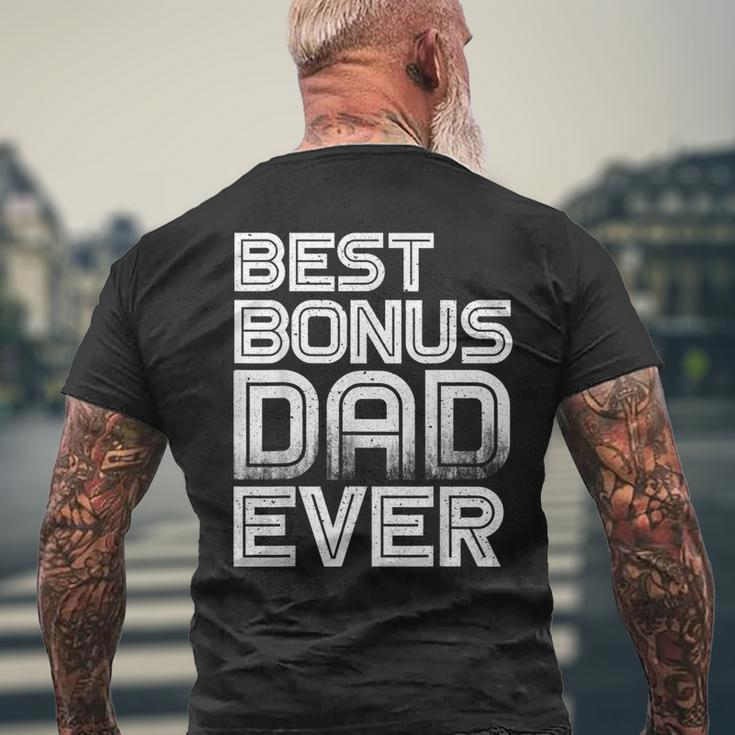 Best Bonus Dad Ever Retro Idea Men's Back Print T-shirt Gifts for Old Men