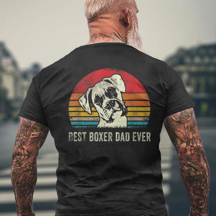 Mens Best Boxer Dad Ever Boxer Dog Dad Fathers Day Men's T-shirt Back Print Gifts for Old Men
