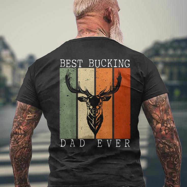Best Bucking Dad Ever Vintage Deer Hunting Lover Hunters Men's Back Print T-shirt Gifts for Old Men