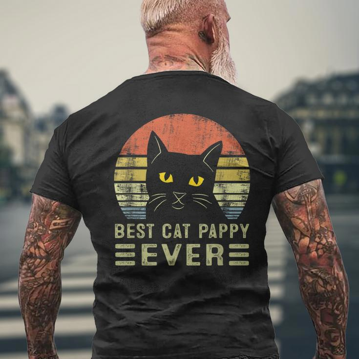 Best Cat Pappy Ever Bump Fit Fathers Day Gift Dad For Men Mens Back Print T-shirt Gifts for Old Men