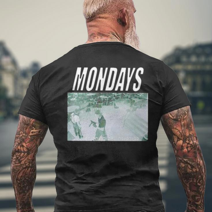 Best Dadbod Society Mondays Camera Men's Back Print T-shirt Gifts for Old Men
