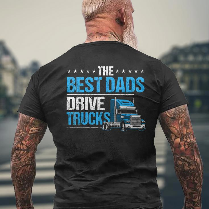 The Best Dads Drive Trucks Happy Fathers Day Trucker Dad Men's Back Print T-shirt Gifts for Old Men