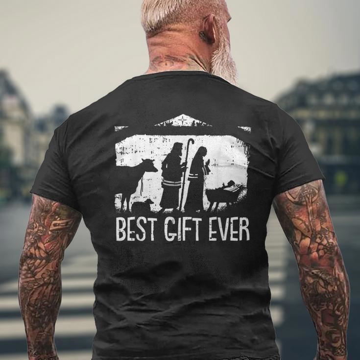 Best Ever Christmas Cool Jesus Nativity Scene Christian Mens Back Print T-shirt Gifts for Old Men