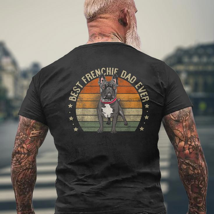 Best Frenchie Dad Ever Retro French Bulldog Dog Daddy Men's Back Print T-shirt Gifts for Old Men