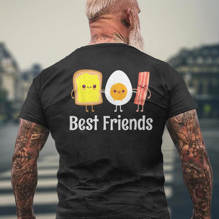 Best Friends Egg Bacon Toast Men's T-shirt Back Print Gifts for Old Men