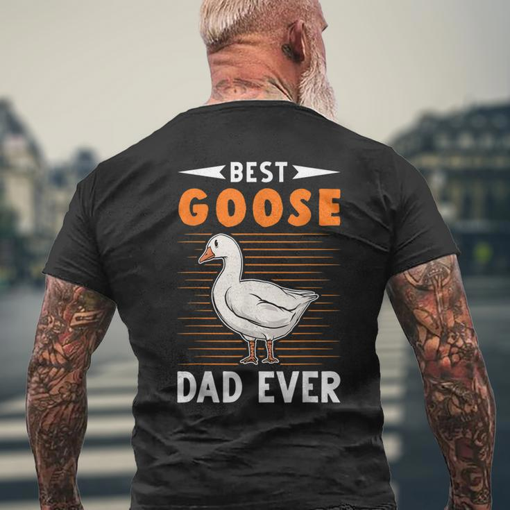 Best Goose Dad Ever Goose Farmer Men's Back Print T-shirt Gifts for Old Men