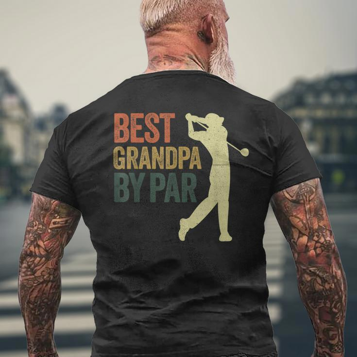 Best Grandpa By Par Apparel Golf Dad Fathers Day Men's Back Print T-shirt Gifts for Old Men
