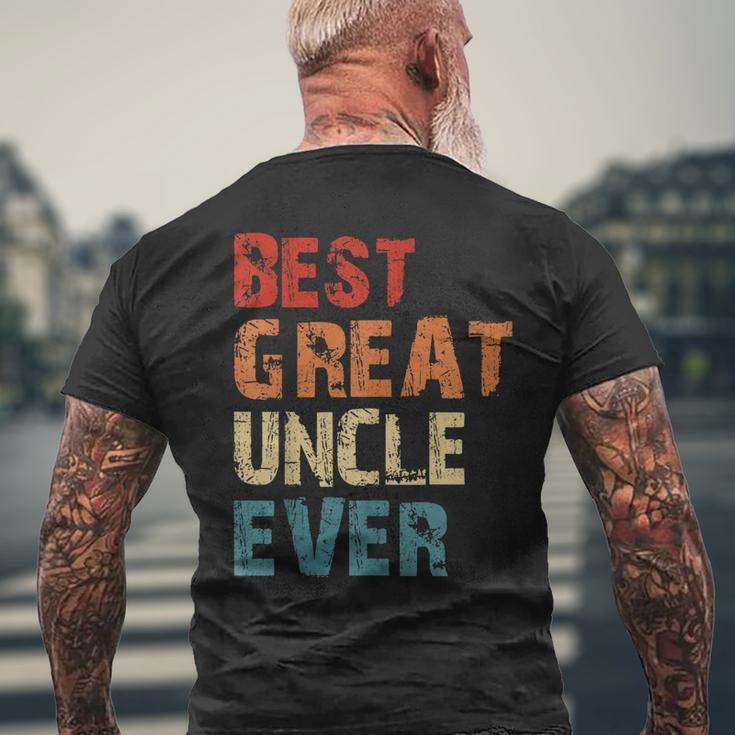 Best Great Uncle Ever Vintage Retro Best Uncle Uncle Lover Mens Back Print T-shirt Gifts for Old Men