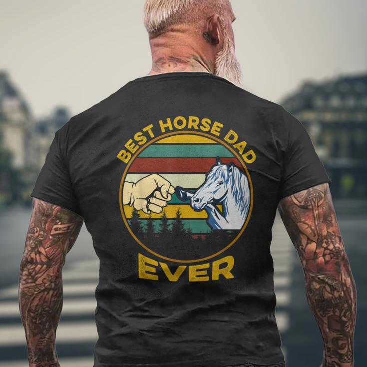 Best Horse Dad Ever Vintage Fathers Day Men's T-shirt Back Print Gifts for Old Men