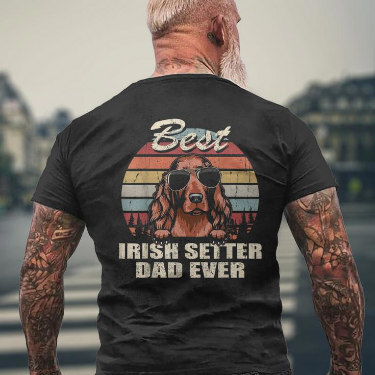 Best Irish Setter Dad Ever Fathers Day Cool Dog Vintage Gift For Mens Mens Back Print T-shirt Gifts for Old Men