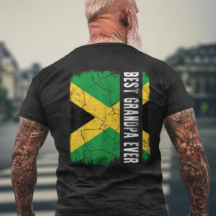 Best Jamaican Grandpa Ever Jamaica Grandpa Fathers Day Gift Mens Back Print T-shirt Gifts for Old Men