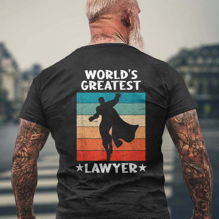 Best Lawyer Ever Worlds Greatest Lawyer Mens Back Print T-shirt Gifts for Old Men