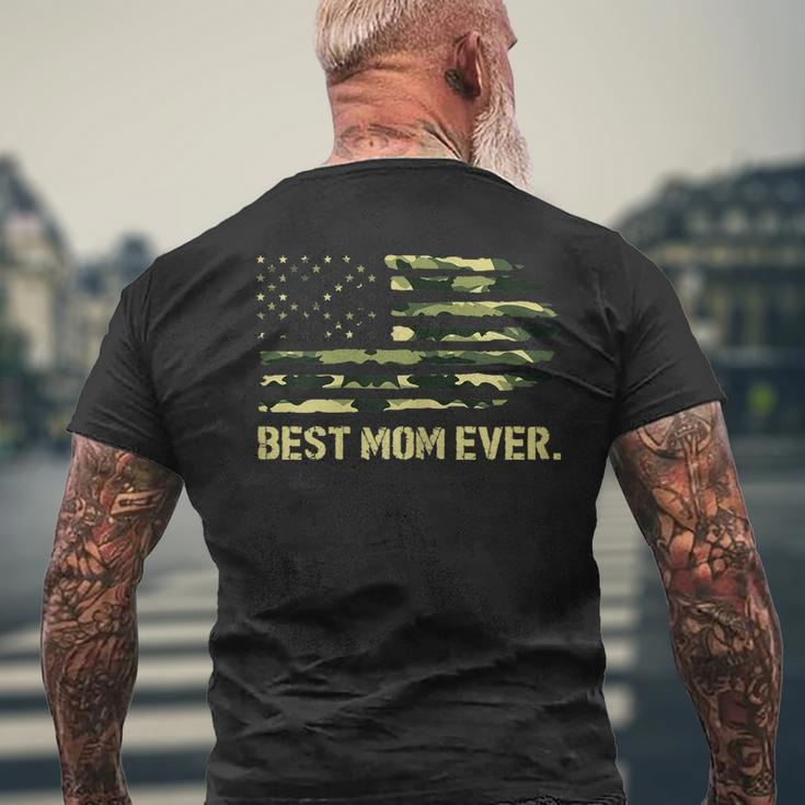 Best Mom Ever Camo American Flag Gift For Womens Mens Back Print T-shirt Gifts for Old Men