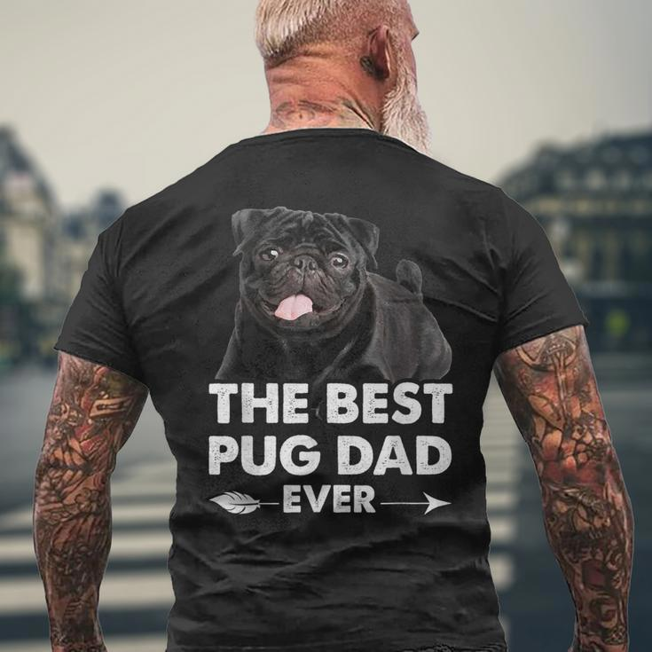 Best Pug Dad Ever Black Pug Owner Fathers Day Men's Back Print T-shirt Gifts for Old Men