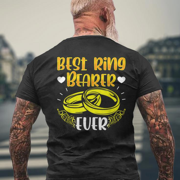 Best Ring Dude Ever Wedding Bearer Ring Carrier Mens Back Print T-shirt Gifts for Old Men