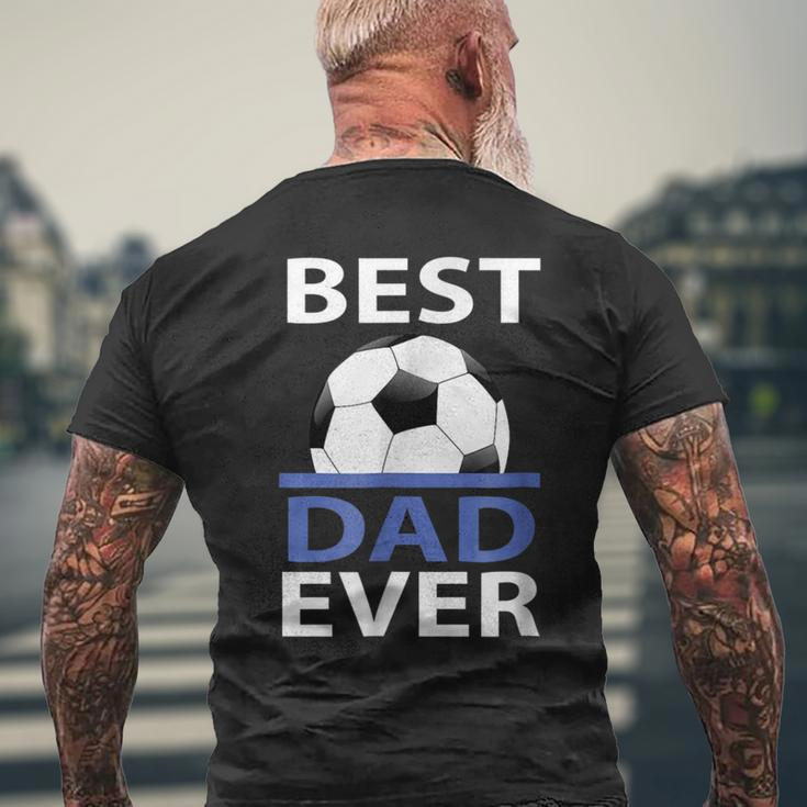 Best Soccer Dad Ever With Soccer Ball Men's Back Print T-shirt Gifts for Old Men
