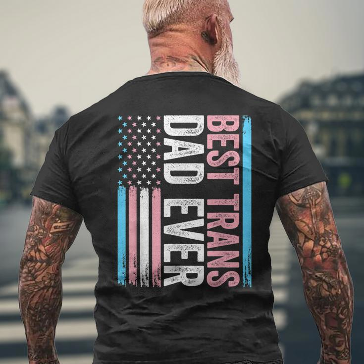 Best Trans Dad Ever Transgender Mens Back Print T-shirt Gifts for Old Men
