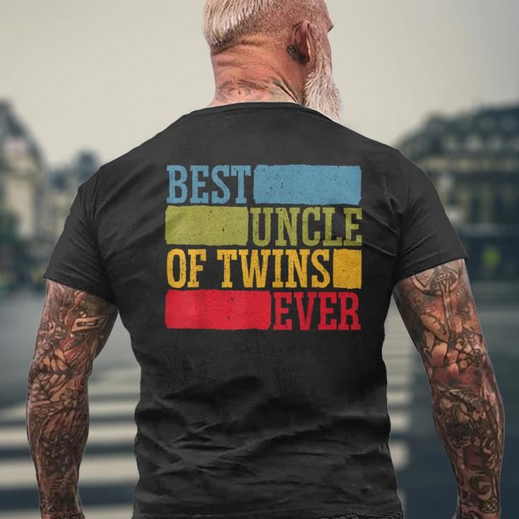 Best Uncle Of Twins Proud Uncle Best Uncle Ever Gift For Mens Mens Back Print T-shirt Gifts for Old Men