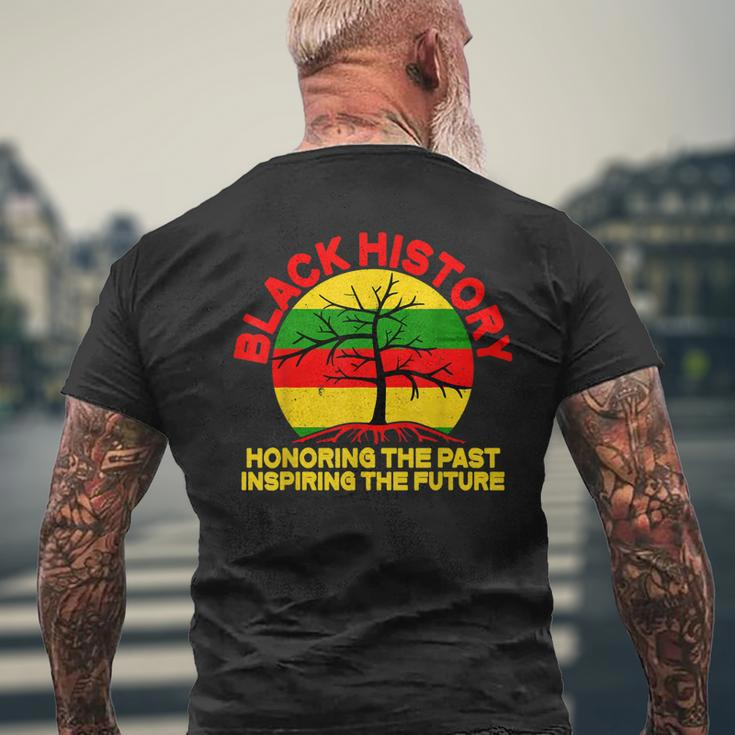 Black History Honoring The Past Inspiring The Future Men's Back Print T-shirt Gifts for Old Men