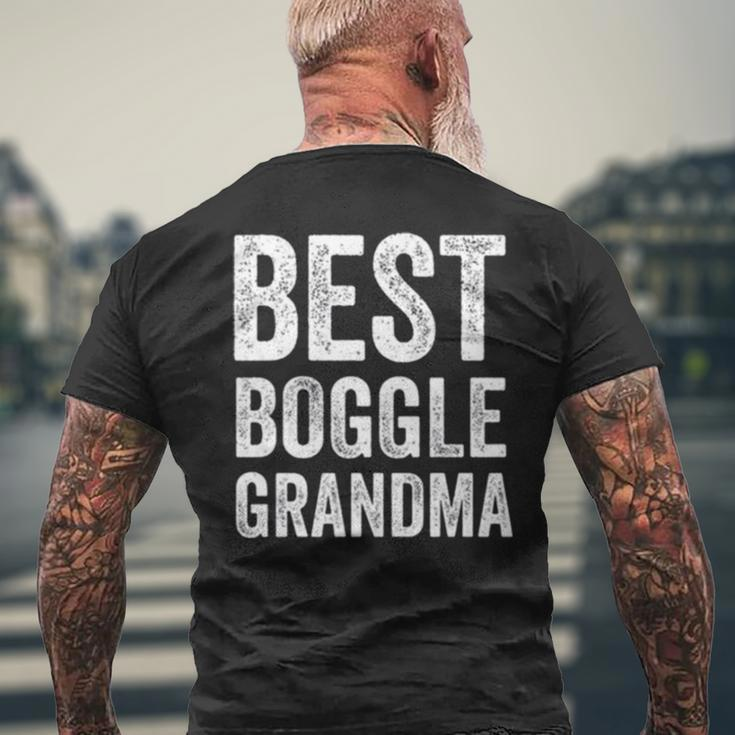 Boggle Grandma Board Game Men's Back Print T-shirt Gifts for Old Men