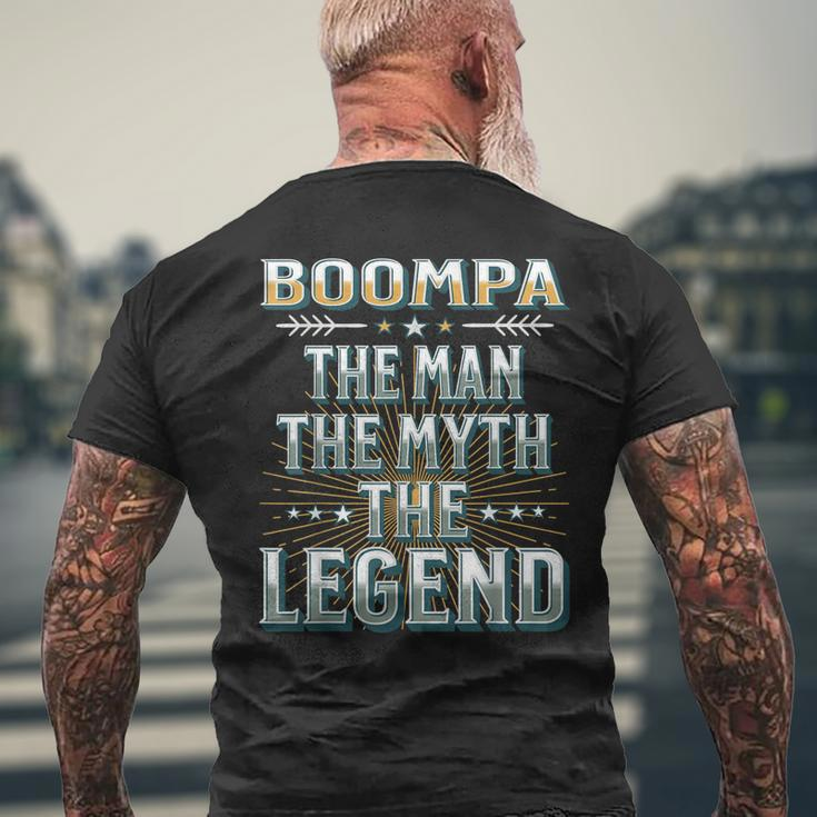 Boompa The Man The Myth The Legend Fathers Day Grandad Mens Back Print T-shirt Gifts for Old Men
